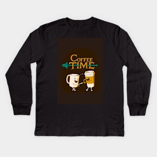 Coffee Time Kids Long Sleeve T-Shirt